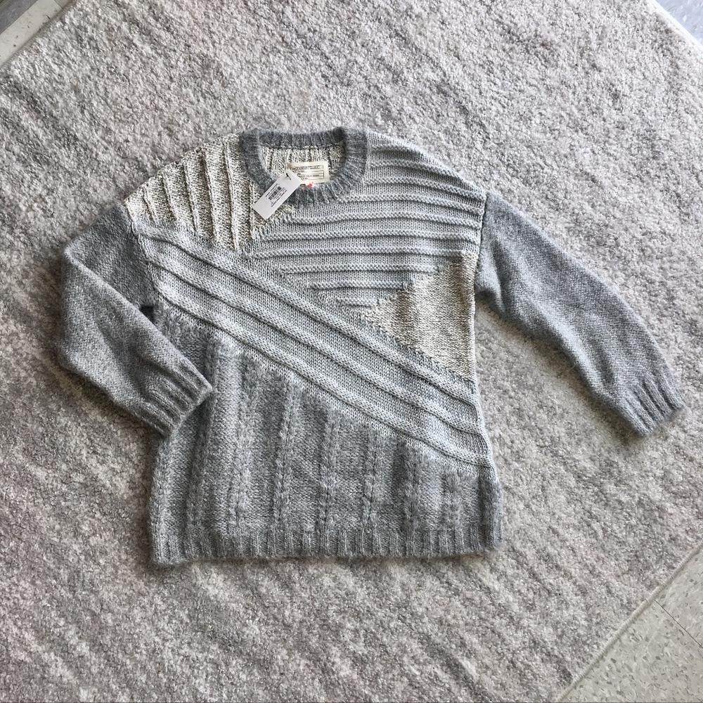 NWT Current/Elliot Mixed Cable Knit Sweater